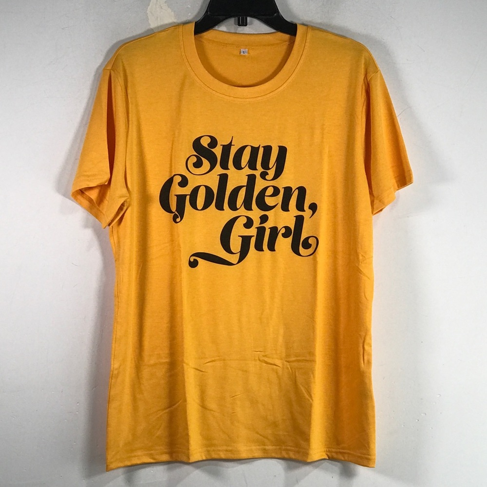 Stay Golden Girls Golden Girls Inspired Vintage Tee, Women's Size L - Yellow